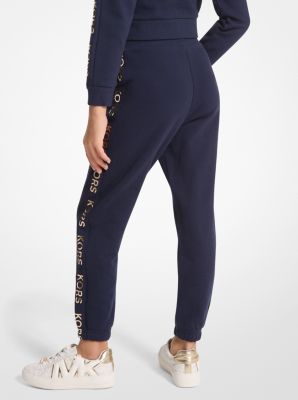 French Terry-Jogginghose aus Baumwolle mit Logostreifen image number 1
