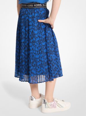Floral Pleated Midi Skirt image number 1