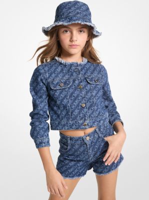 Veste en denim imprimé à logo Empire