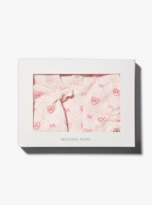 Ensemble-cadeau de pyjama en coton à logo métallisé pour bébé