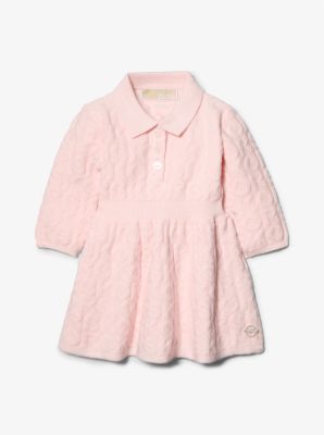 KORS Cotton Terry Blend Baby Polo Dress image number 0