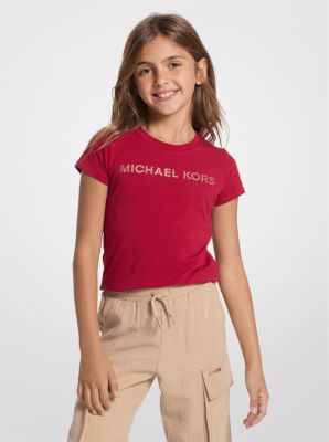 Crystal Embellished Stretch Cotton T-Shirt image number 0