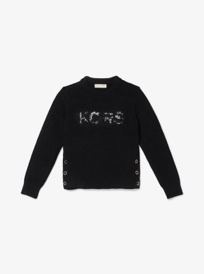 Pullover mit KORS-Paillettenlogo