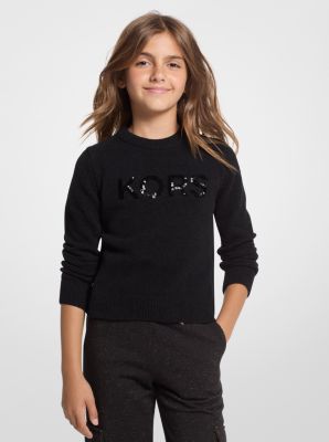 MK Sequined KORS Jumper - Black - Michael Kors Michael Kors Kids