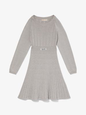 Pleated Metallic Knit Sweaterdress image number 2