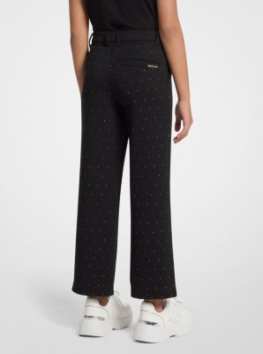 Pantalon orné en tricot extensible