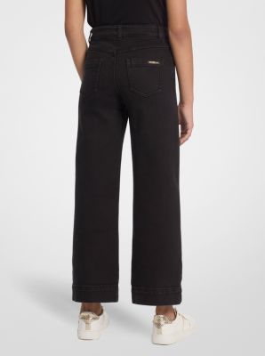 Jeans mit Überwendlingsstich und Ösen
