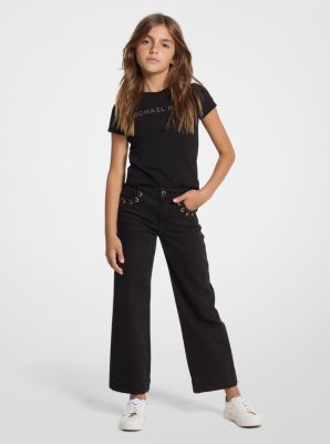 MK Grommeted Whipstitch Jeans - Black - Michael Kors Michael Kors Kids