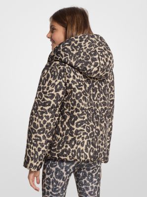 Reversible Leopard Logo Puffer Jacket image number 1