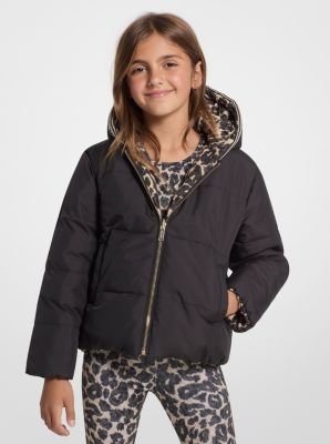 Reversible Leopard Logo Puffer Jacket image number 2