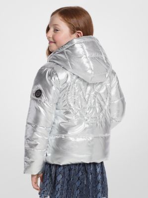 Quilted Metallic Puffer Jacket image number 1