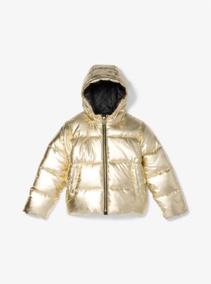 Quilted Metallic Puffer Jacket image number 2