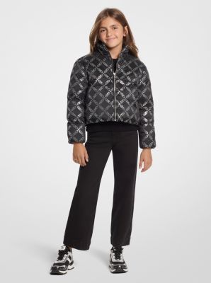 MK Empire Diamond Puffer Jacket - Black - Michael Kors Michael Kors Kids