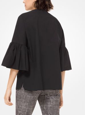 Cotton-Poplin Bell-Cuff Shirt