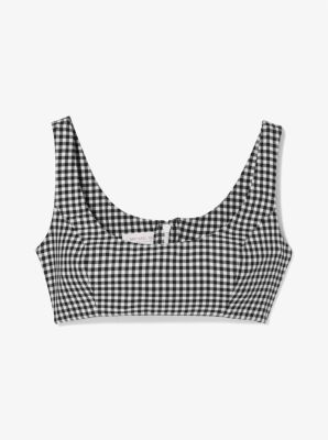 Gingham Double Face Wool Cropped Tank Top image number 0