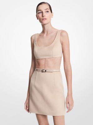 Double Face Cashgora Cropped Tank Top