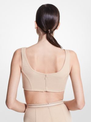 Double Face Cashgora Cropped Tank Top