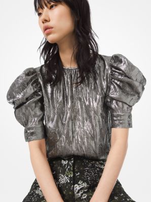 Crushed Silk Lam&eacute; Blouse