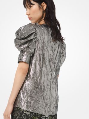 Crushed Silk Lam&eacute; Blouse