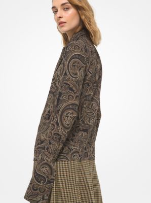Paisley Silk Georgette Ascot Blouse image number 1
