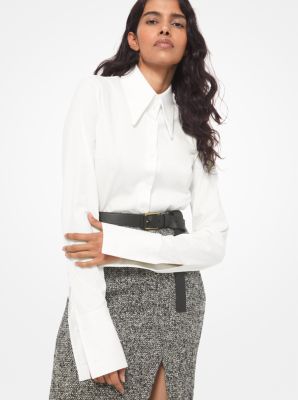 Stretch Cotton Poplin French-Cuff Shirt image number 0