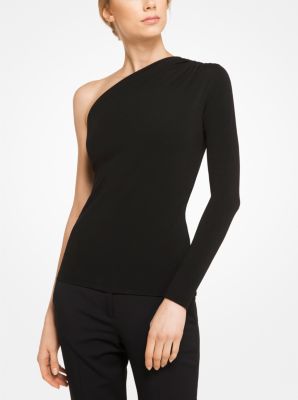 Asymmetric Stretch-Jersey Top image number 0