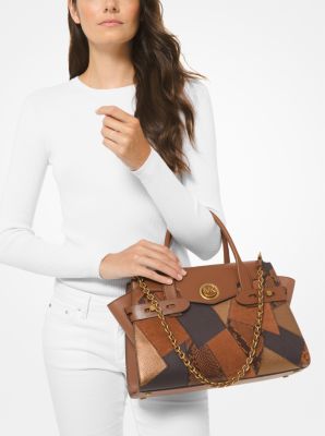 Michael Kors Brown Leather Patchwork Jet Set Crossbody Bag Michael Kors