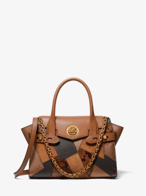 Michael Kors Carmen Small Patchwork Embossed Satchel