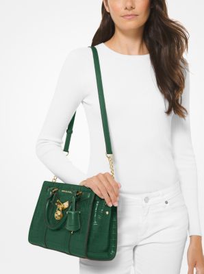 Michael Kors Greenwich Small Crocodile Embossed Leather Crossbody