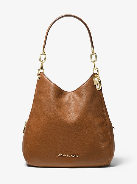 Lillie Large Pebbled Leather Shoulder Bag - LUGGAGE - 30F0G0LT3L