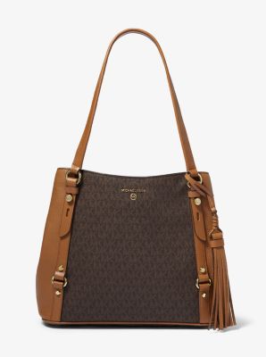 michael kors logo shoulder bag