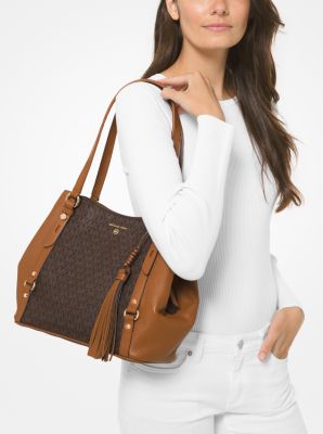 Carrie Large Logo Shoulder Bag Michael Kors