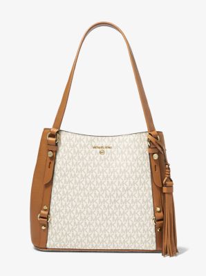 michael kors crosby large logo shoulder bag