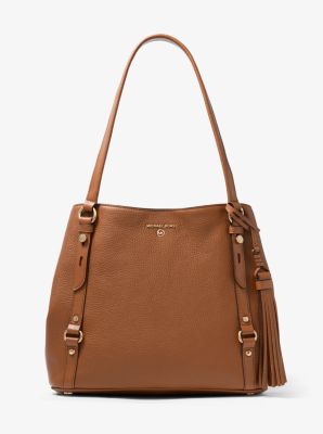 Carrie large pebbled leather shoulder bag sale