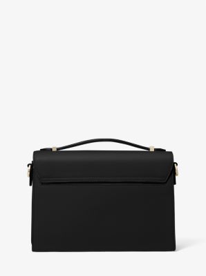 MICHAEL KORS - HENDRIX MEDIUM TWO-TONE LOGO MESSENGER BAG