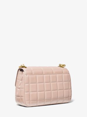 Quilted Pink Large Crossbody Bag