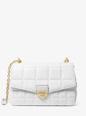michael kors white quilted bag