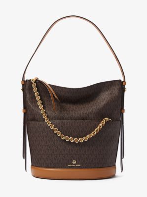 MICHAEL Michael Kors Women's Mel Medium Tote Signature Bag - Brn/Acorn