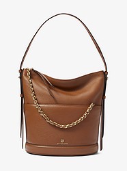 Reese Large Pebbled Leather Shoulder Bag - LUGGAGE - 30F0GEEL3L