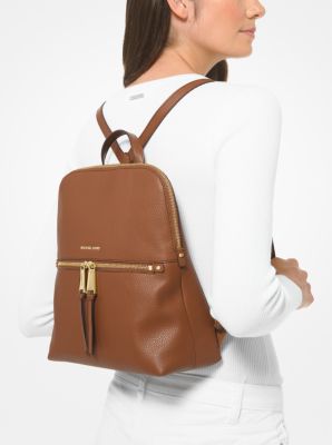 Rhea Medium Pebbled Slim Backpack image number 3