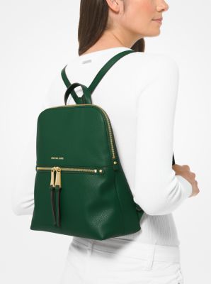 Rhea Medium Pebbled Slim Backpack Michael Kors Canada