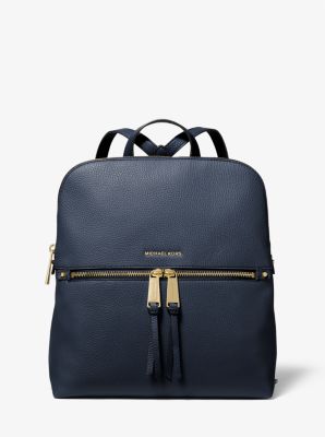 Michael Kors Rhea Zip Pebbled Vegan Leather Slim Backpack - Bright