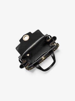 Shop Michael Kors CARMEN Extra-Small Logo + Leather Belted Satchel