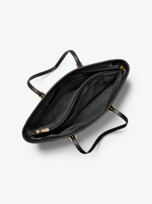 Michael Kors Jet Set Top-Zip Saffiano Leather Tote in Black - Medium  30F2GTTT8L-001 885949959660 - Handbags, Jet Set - Jomashop