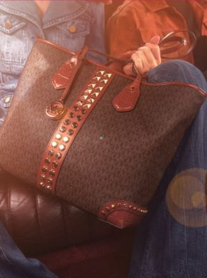 michael kors croc embossed tote