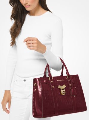 MICHAEL Michael Kors Large Crocodile Embossed Leather Tote in