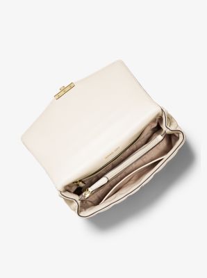 Michael Kors Soho Large Quilted Leather Shoulder Bag White