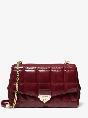 michael kors shoulder bag maroon