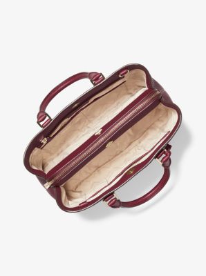 Camille Large Pebbled Leather Satchel