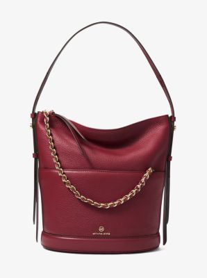 Reese large pebbled leather shoulder bag sale